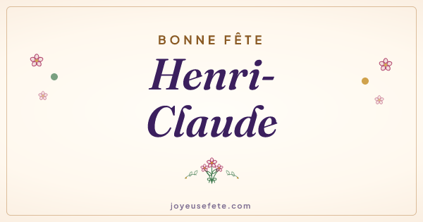 Image « Bonne fête Henri-Claude » au format large