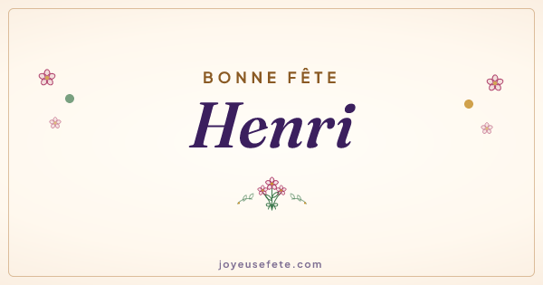 Image « Bonne fête Henri » au format large
