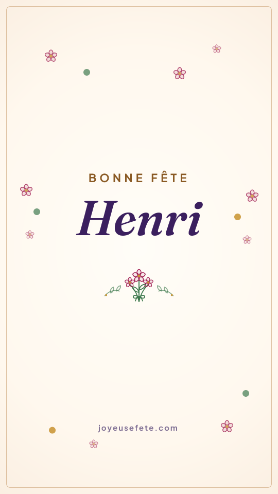 Image « Bonne fête Henri » au format story