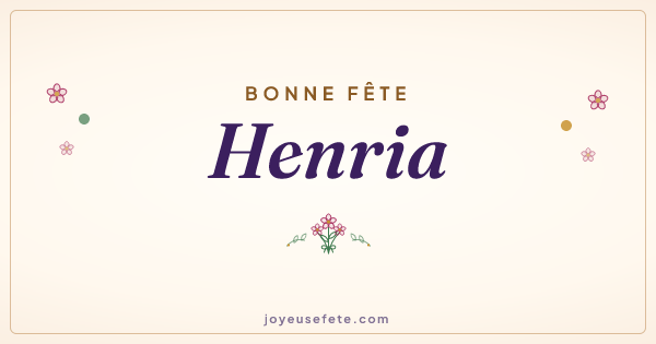 Image « Bonne fête Henria » au format large