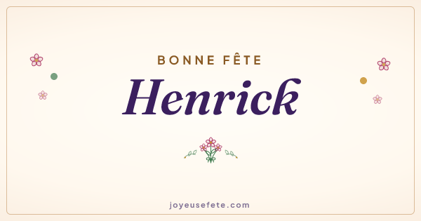 Image « Bonne fête Henrick » au format large