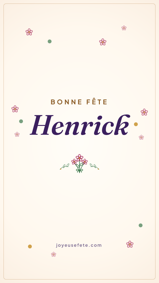 Image « Bonne fête Henrick » au format story
