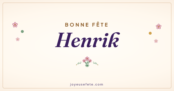 Image « Bonne fête Henrik » au format large