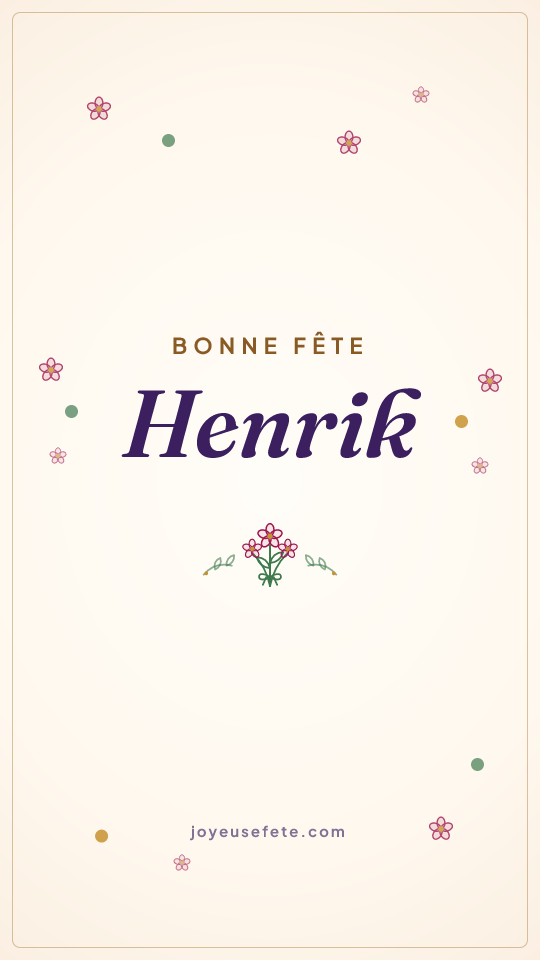 Image « Bonne fête Henrik » au format story