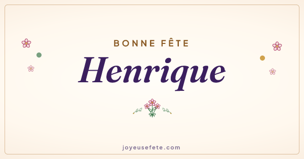 Image « Bonne fête Henrique » au format large