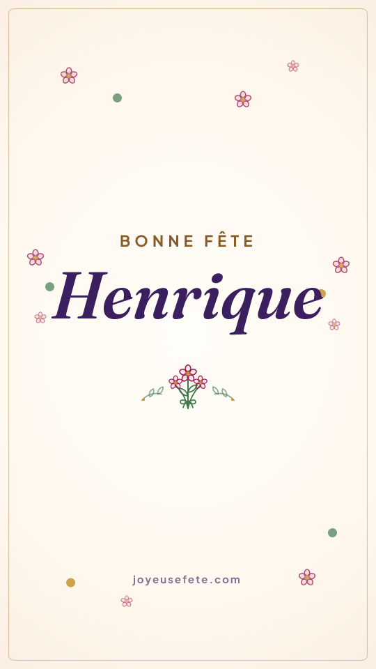 Image « Bonne fête Henrique » au format story