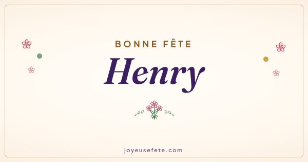 Image « Bonne fête Henry » au format large