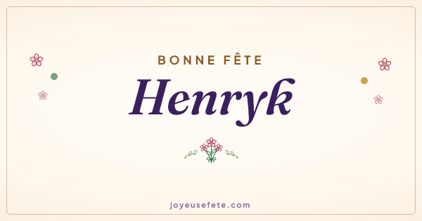 Image « Bonne fête Henryk » au format large
