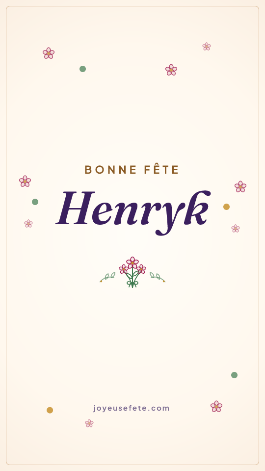 Image « Bonne fête Henryk » au format story