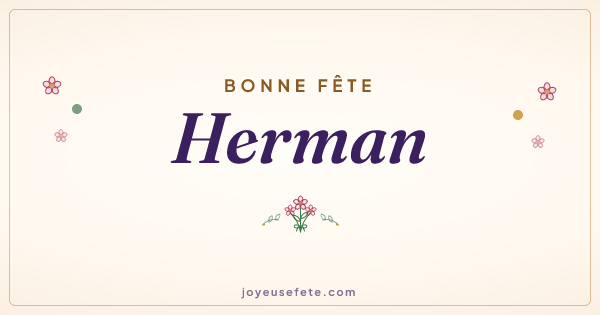 Image « Bonne fête Herman » au format large