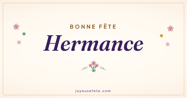 Image « Bonne fête Hermance » au format large