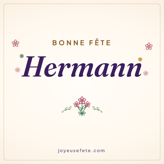 Image carrée « Bonne fête Hermann » pour WhatsApp