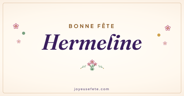 Image « Bonne fête Hermeline » au format large