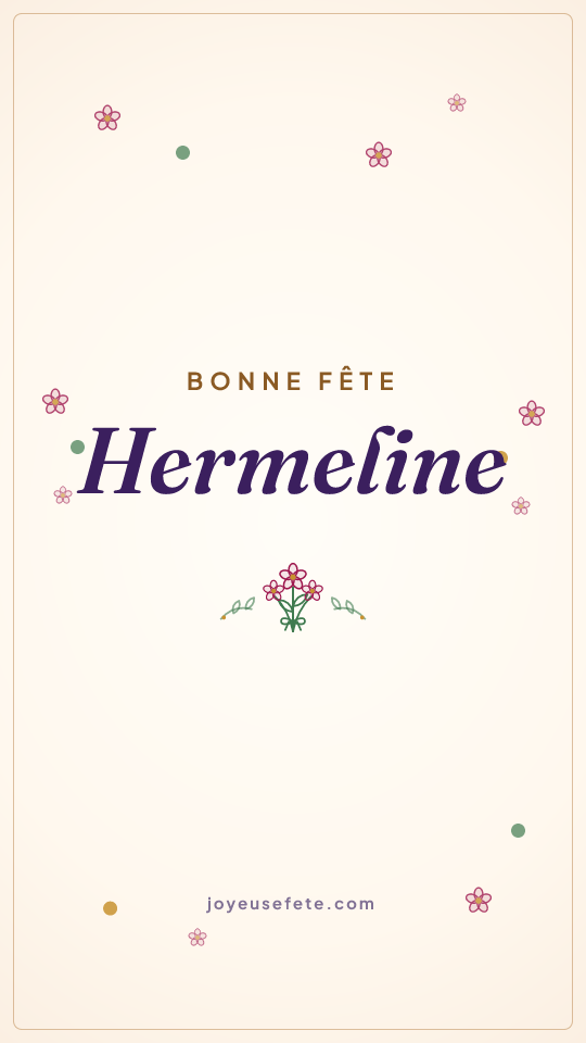 Image « Bonne fête Hermeline » au format story
