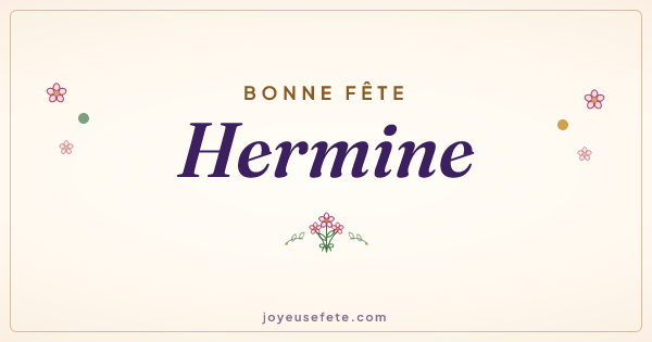 Image « Bonne fête Hermine » au format large