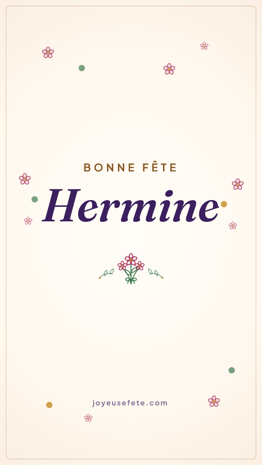Image « Bonne fête Hermine » au format story