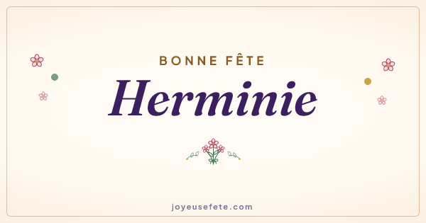 Image « Bonne fête Herminie » au format large