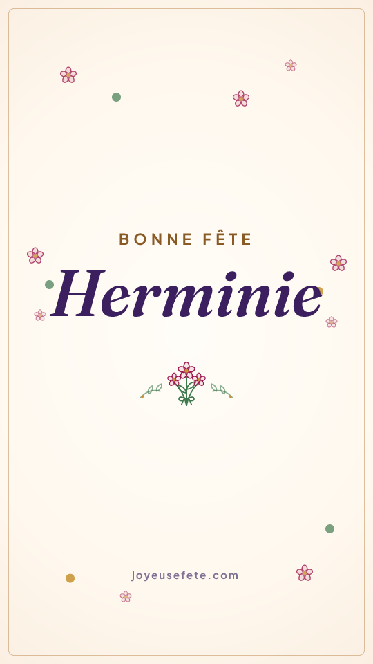 Image « Bonne fête Herminie » au format story