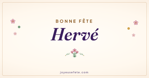 Image « Bonne fête Hervé » au format large
