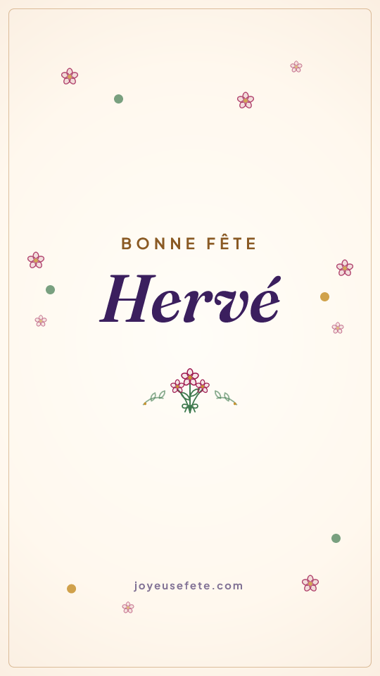 Image « Bonne fête Hervé » au format story