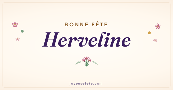 Image « Bonne fête Herveline » au format large
