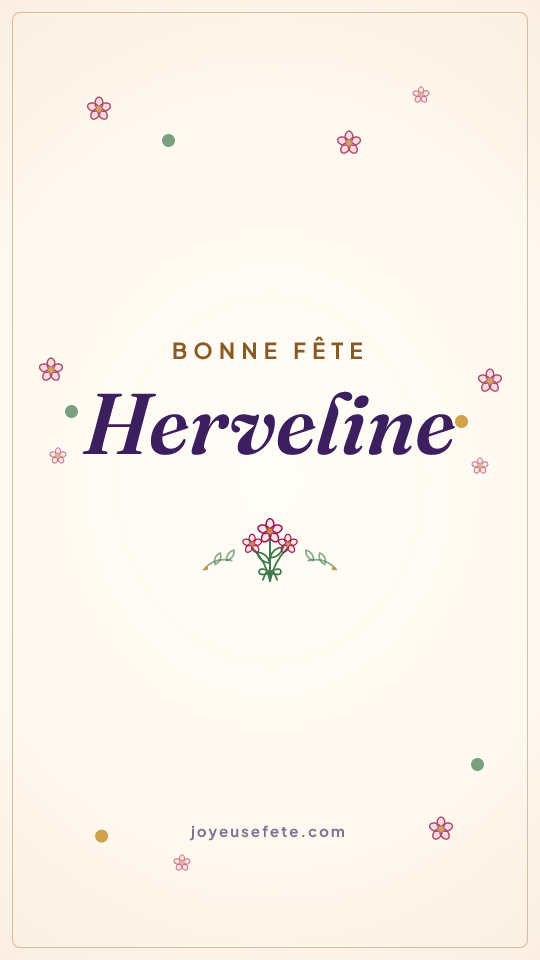 Image « Bonne fête Herveline » au format story