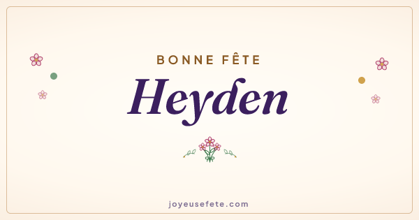 Image « Bonne fête Heyden » au format large