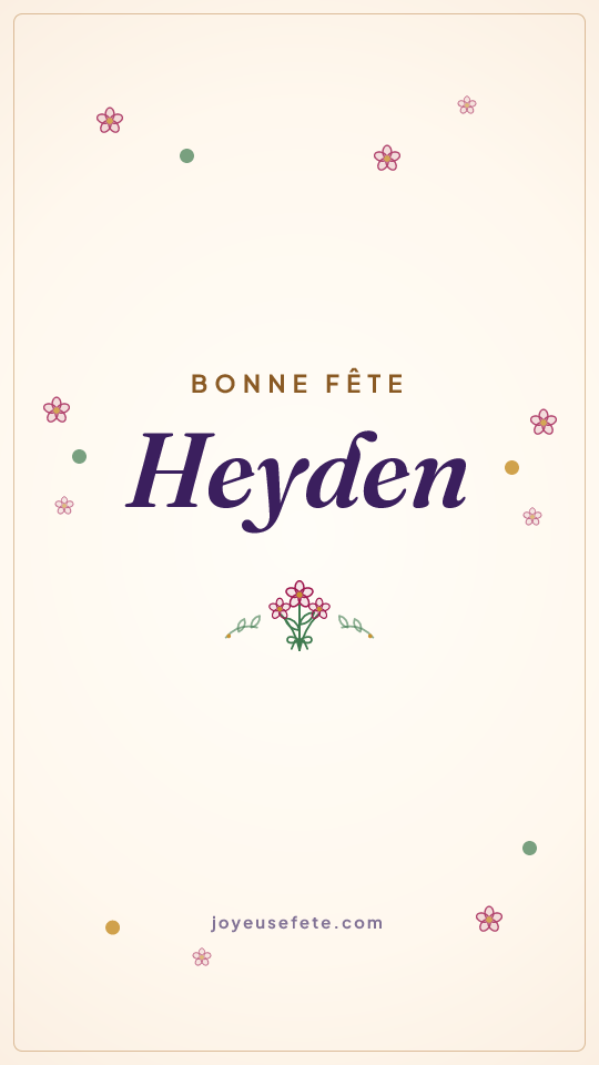 Image « Bonne fête Heyden » au format story