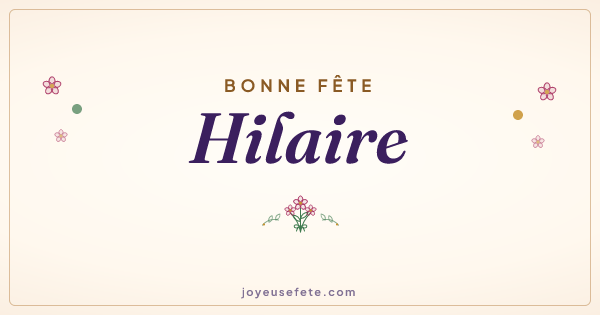Image « Bonne fête Hilaire » au format large