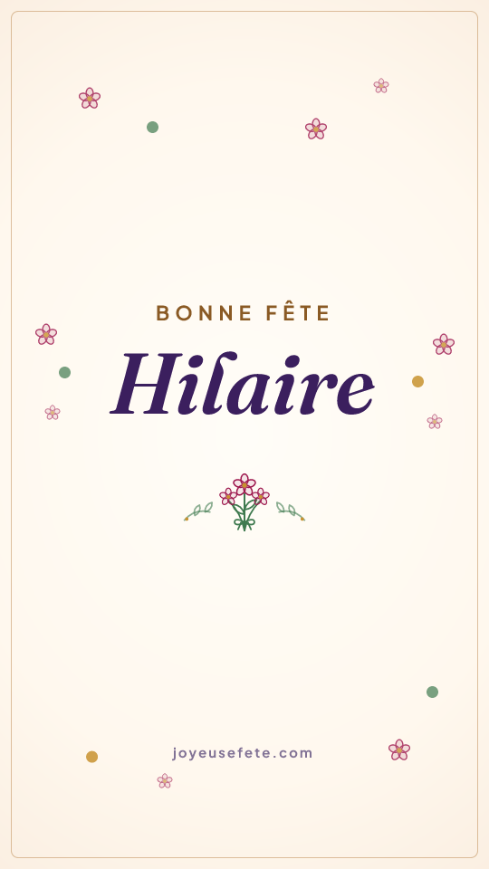 Image « Bonne fête Hilaire » au format story