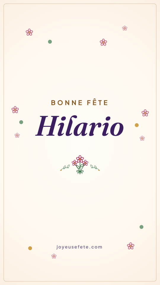 Image « Bonne fête Hilario » au format story