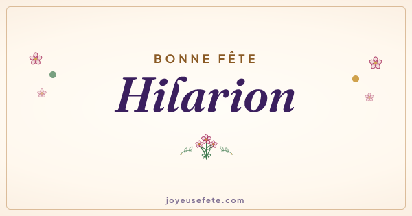 Image « Bonne fête Hilarion » au format large