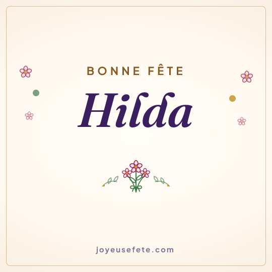 Image carrée « Bonne fête Hilda » pour WhatsApp