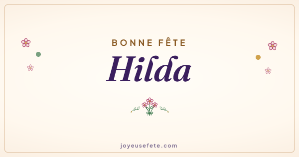 Image « Bonne fête Hilda » au format large