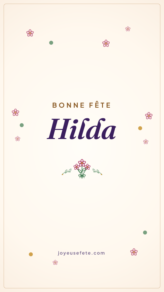 Image « Bonne fête Hilda » au format story