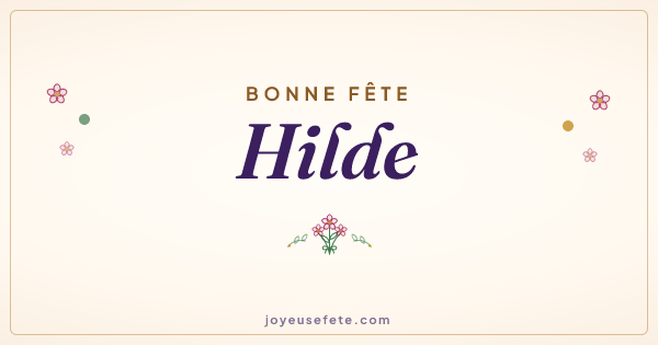 Image « Bonne fête Hilde » au format large