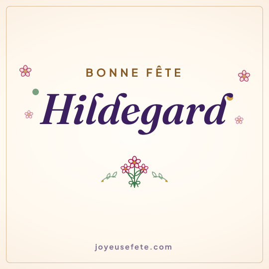 Image carrée « Bonne fête Hildegard » pour WhatsApp
