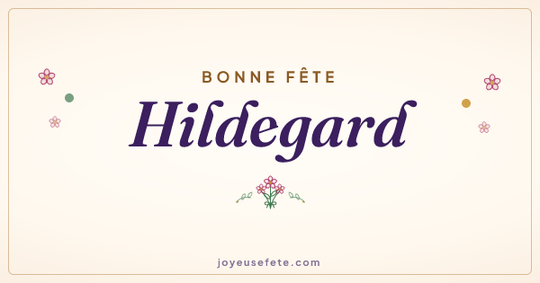 Image « Bonne fête Hildegard » au format large