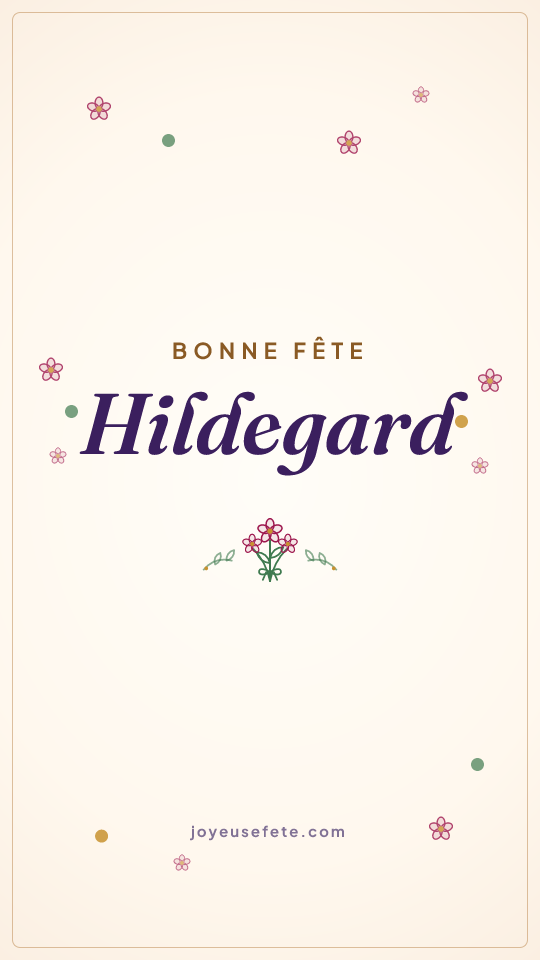 Image « Bonne fête Hildegard » au format story