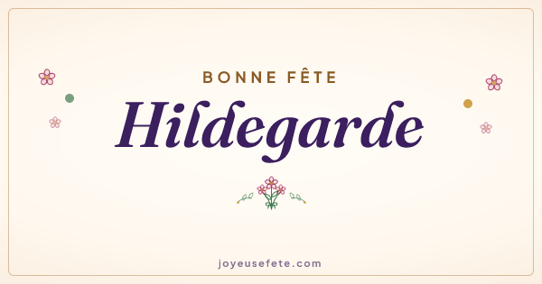 Image « Bonne fête Hildegarde » au format large