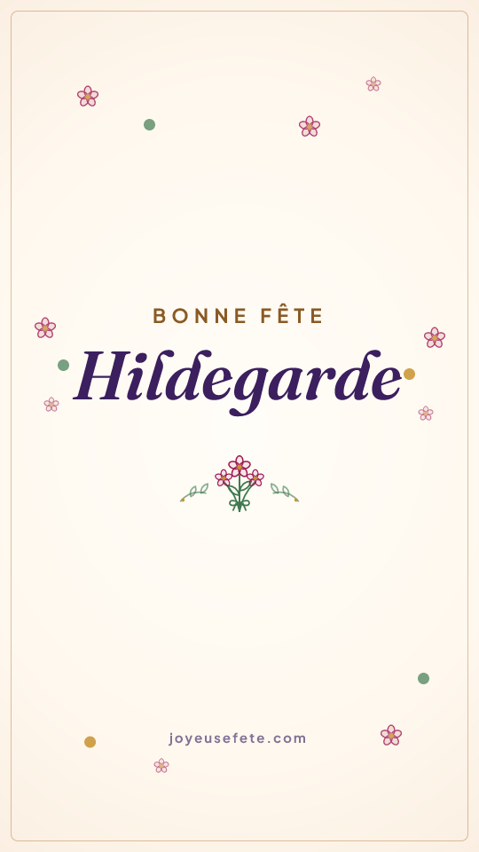 Image « Bonne fête Hildegarde » au format story