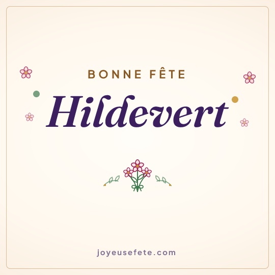 Image carrée « Bonne fête Hildevert » pour WhatsApp