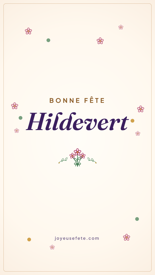 Image « Bonne fête Hildevert » au format story