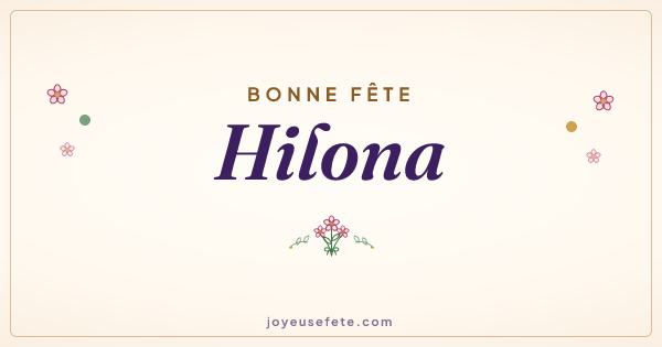 Image « Bonne fête Hilona » au format large