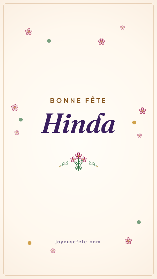 Image « Bonne fête Hinda » au format story