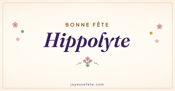 Image « Bonne fête Hippolyte » au format large