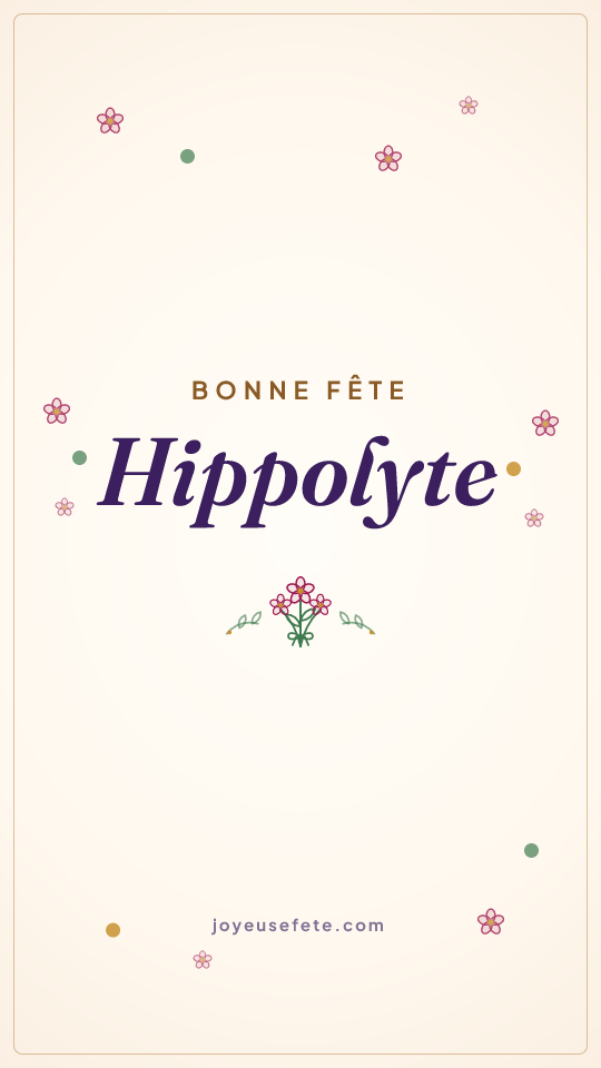 Image « Bonne fête Hippolyte » au format story