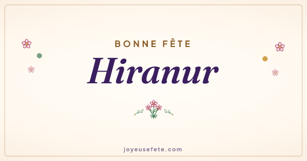 Image « Bonne fête Hiranur » au format large