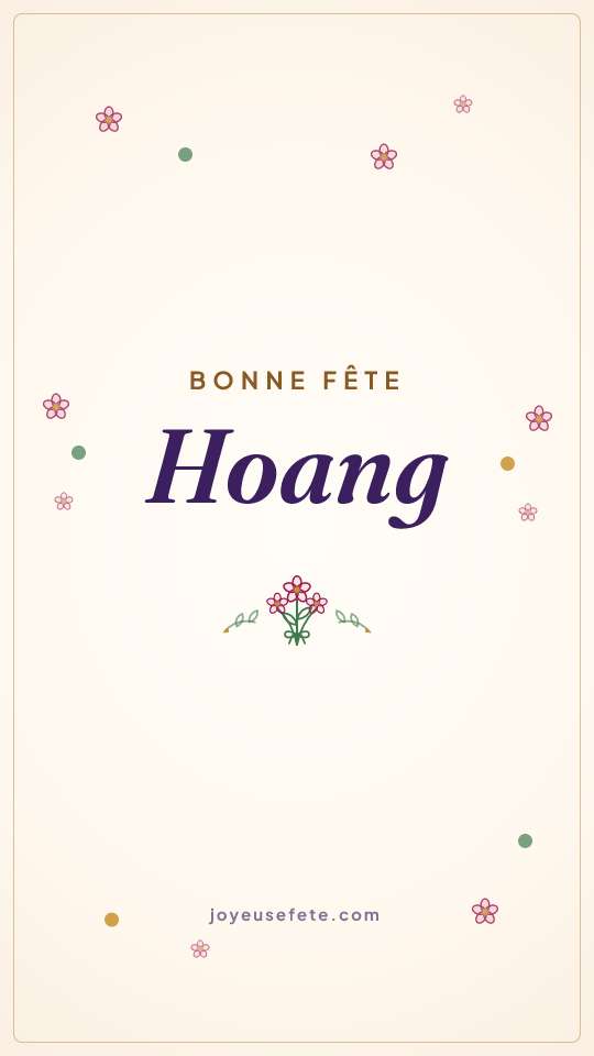 Image « Bonne fête Hoang » au format story