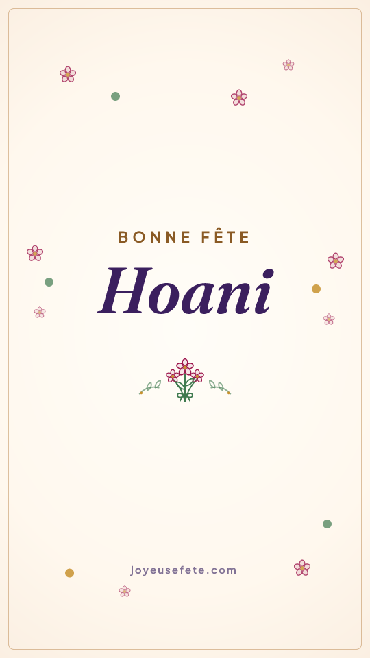 Image « Bonne fête Hoani » au format story